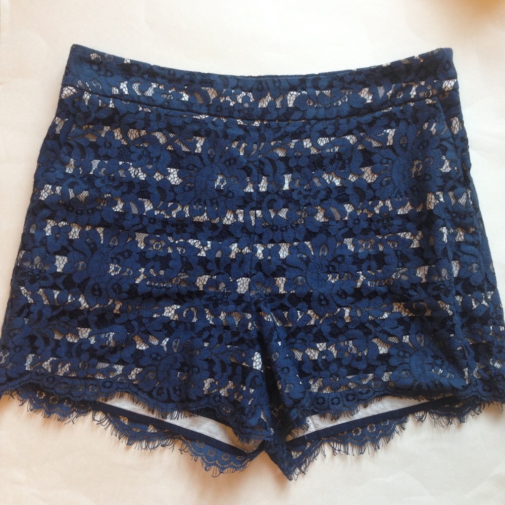 Anthropologie Cartonnier striped lace shorts - Picture 1 of 6